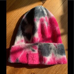 Women’s Tie Dye Knitted Hat with Compass Logo